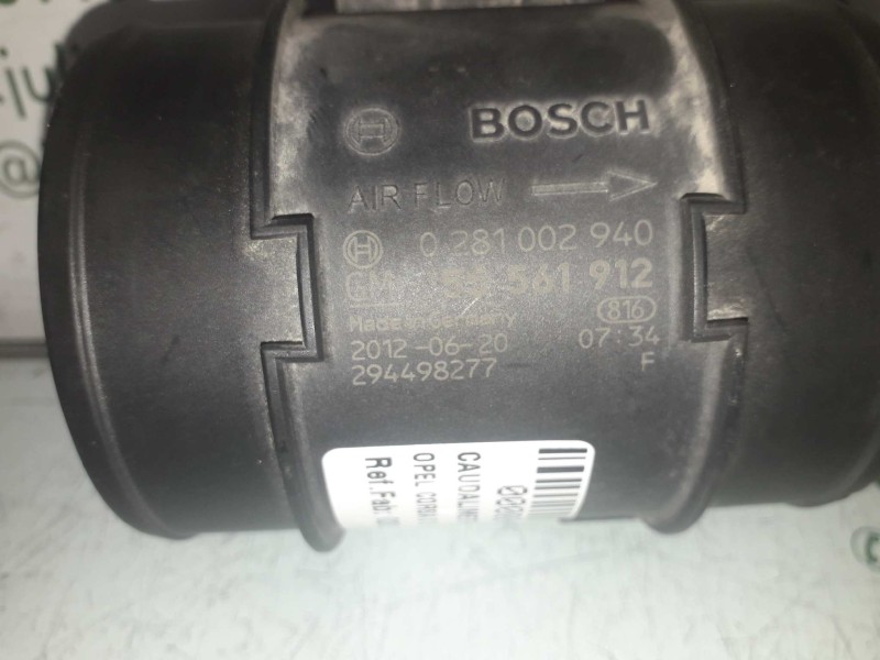 Recambio de caudalimetro para opel corsa d expression referencia OEM IAM 0281002940 55561912 BOSCH