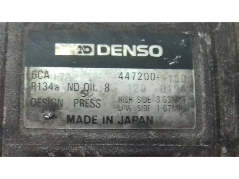 Recambio de compresor aire acondicionado para opel vectra b berlina básico referencia OEM IAM 447200 6CA17A DENSO