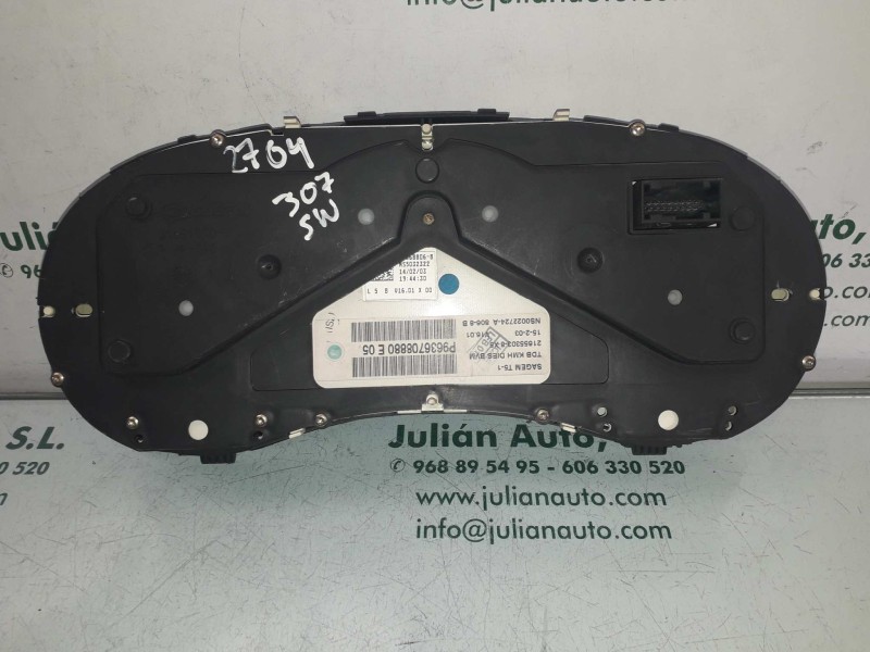 Recambio de cuadro instrumentos para peugeot 307 break / sw (s1) sw referencia OEM IAM 9636708880 21655303 8 X5 SAGEM
