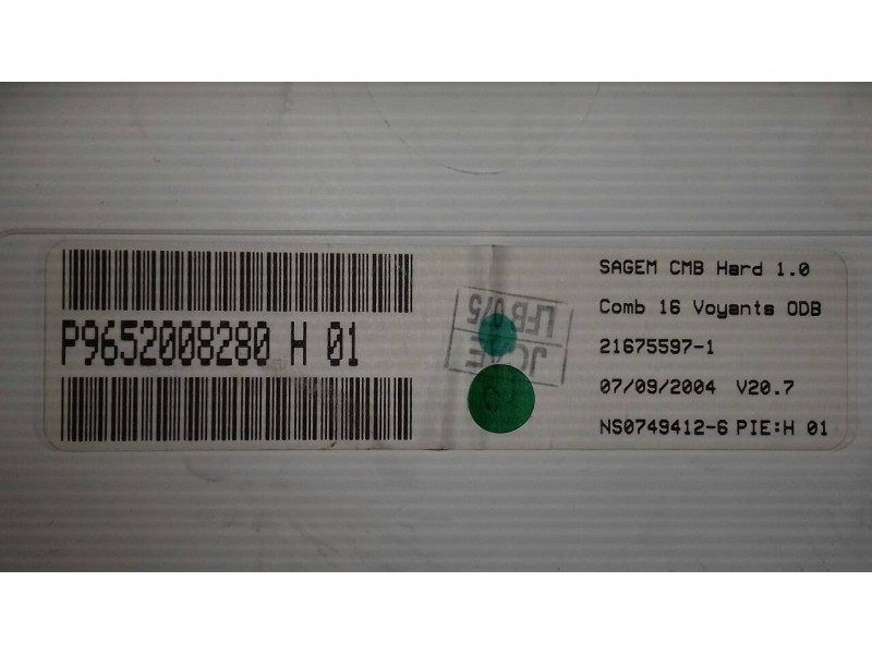 Recambio de cuadro instrumentos para citroen c2 sx referencia OEM IAM P9652008280H 216755971 216672523