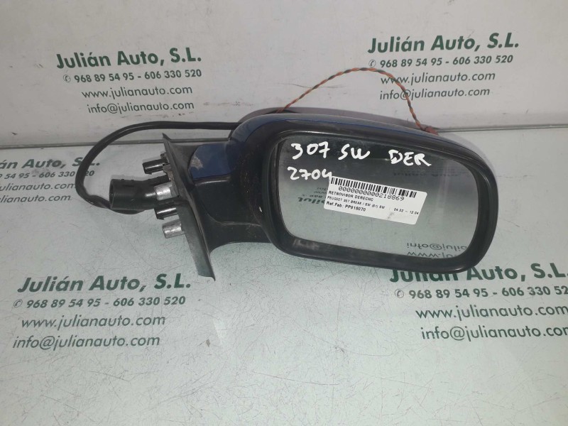 Recambio de retrovisor derecho para peugeot 307 break / sw (s1) sw referencia OEM IAM PP916070  ELECTRICO