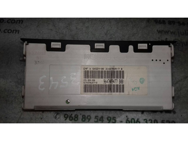 Recambio de pantalla multifuncion para citroen c2 sx referencia OEM IAM 9647409477B 216543008 SAGEM
