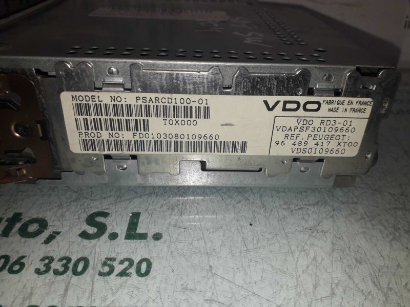 Recambio de sistema audio / radio cd para peugeot 307 break / sw (s1) sw referencia OEM IAM 96489417XT VDORD301 