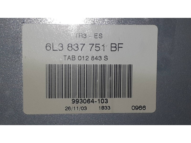 Recambio de elevalunas delantero izquierdo para seat ibiza (6l1) fresh referencia OEM IAM 6L3837751BF 6L3837755 ELECTRICO