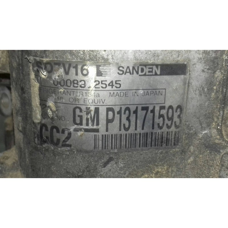 Recambio de compresor aire acondicionado para general motors cadillac bls business referencia OEM IAM 13171593 SD7V16 SANDEN