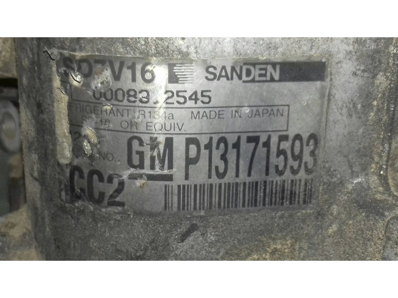 Recambio de compresor aire acondicionado para general motors cadillac bls business referencia OEM IAM 13171593 SD7V16 SANDEN