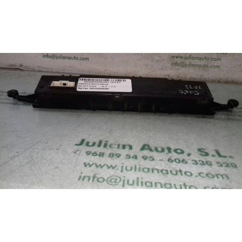 Recambio de pantalla multifuncion para kia cee´d concept referencia OEM IAM 94510A2000WK 94510A2000 10+10 PINES