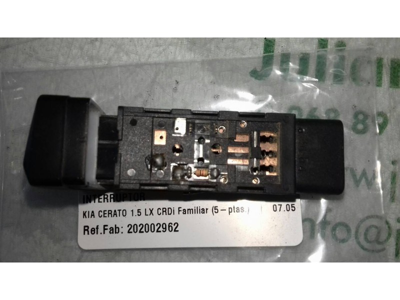 Recambio de interruptor para kia cerato 1.5 lx crdi familiar (5-ptas.) referencia OEM IAM 202002962 4+2 PINES TRIP