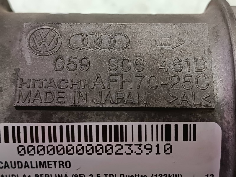 Recambio de caudalimetro para audi a4 berlina (8e) 2.5 tdi quattro (132kw) referencia OEM IAM 059906461 AFH7025C HITACHI