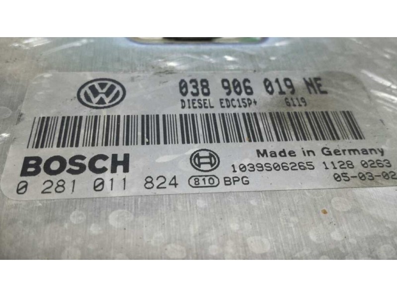 Recambio de centralita motor uce para seat ibiza (6l1) sport referencia OEM IAM 038906019NE 0281011824 KIT - BOSCH