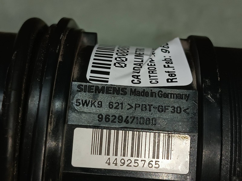 Recambio de caudalimetro para citroen xsara berlina 1.9 d sx referencia OEM IAM 9629471080 5WK9621 SIEMENS