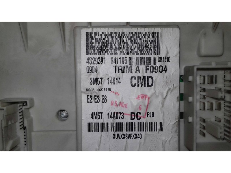 Recambio de caja reles / fusibles para ford focus c-max (cap) ambiente (d) referencia OEM IAM 4M5T14A073DC 3M5T14014CMD 4S293910