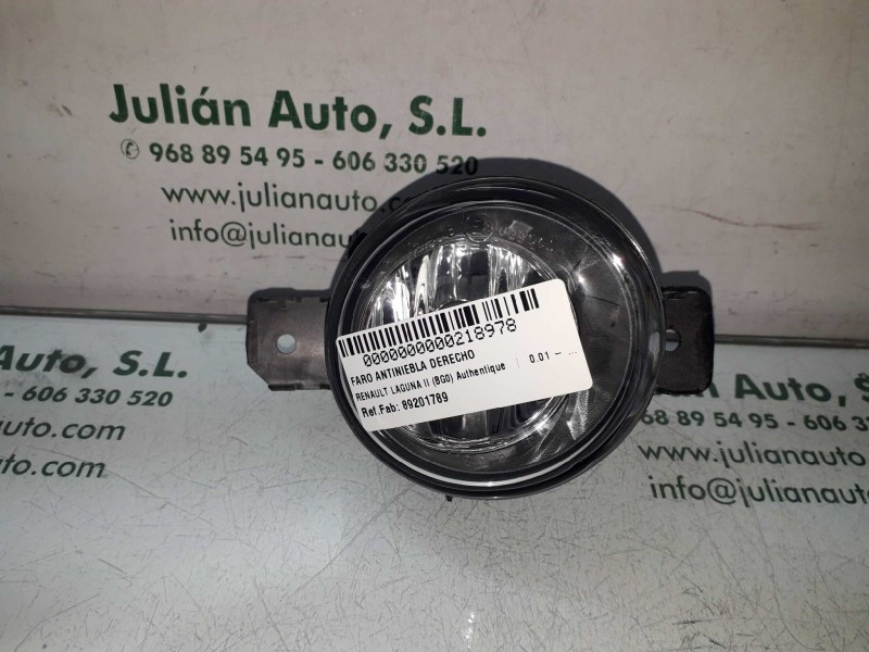 Recambio de faro antiniebla derecho para renault laguna ii (bg0) authentique referencia OEM IAM 89201789 88045 VALEO