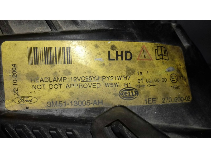 Recambio de faro derecho para ford focus c-max (cap) ambiente (d) referencia OEM IAM 3M5113005AH  HELLA