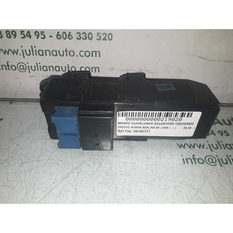 Recambio de mando elevalunas delantero izquierdo para daewoo nubira berlina sx (1999) referencia OEM IAM 96190771 96190775 96206