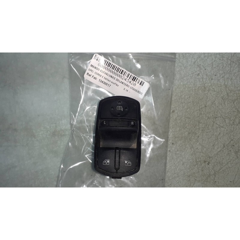 Recambio de mando elevalunas delantero izquierdo para opel corsa e edition ecoflex referencia OEM IAM 13430017 GM 315625731