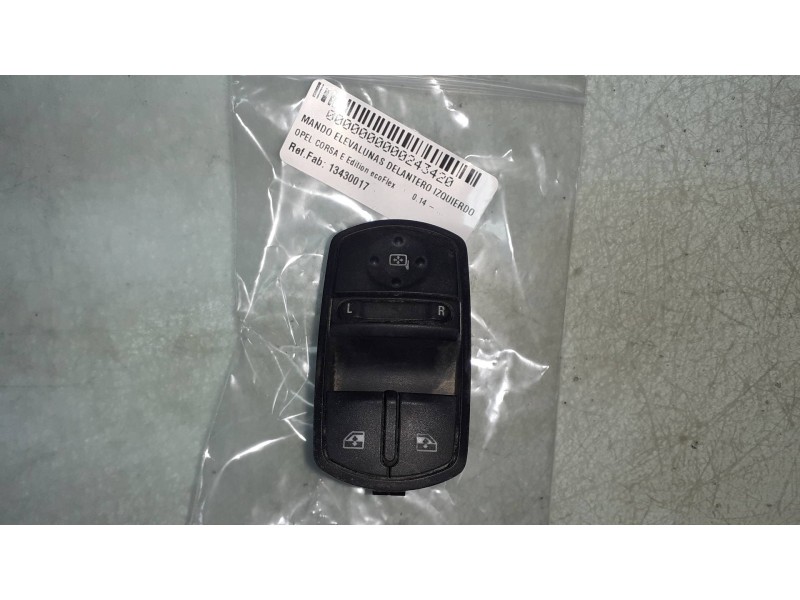 Recambio de mando elevalunas delantero izquierdo para opel corsa e edition ecoflex referencia OEM IAM 13430017 GM 315625731