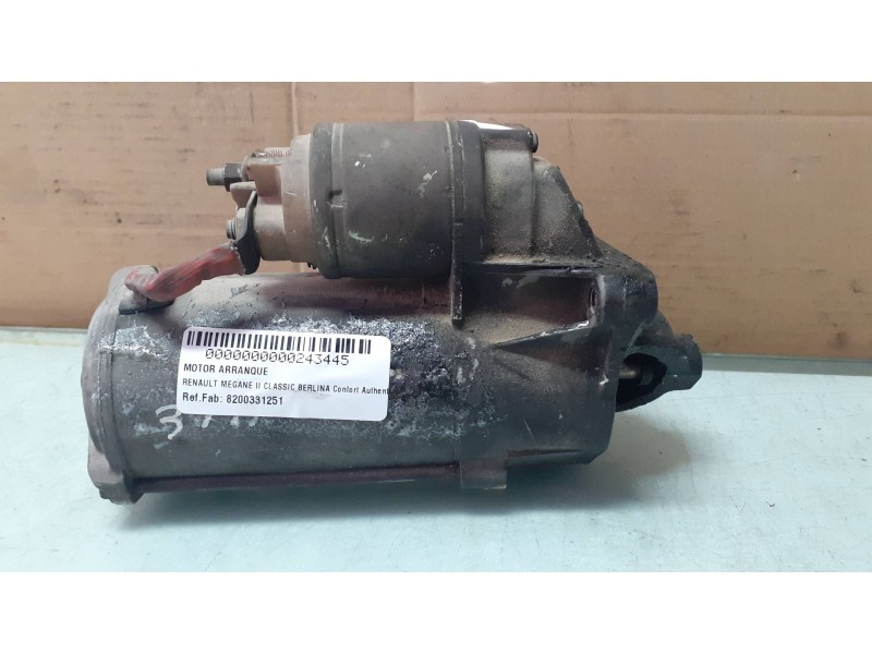 Recambio de motor arranque para renault megane ii classic berlina confort authentique referencia OEM IAM 8200331251 D7R49 VALEO