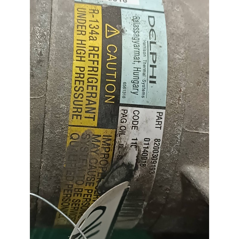 Recambio de compresor aire acondicionado para renault scenic ii confort authentique referencia OEM IAM 8200309193  DELPHI