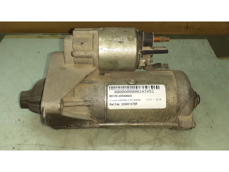Recambio de motor arranque para nissan qashqai (j10) acenta referencia OEM IAM 233001375R 13E3 VALEO