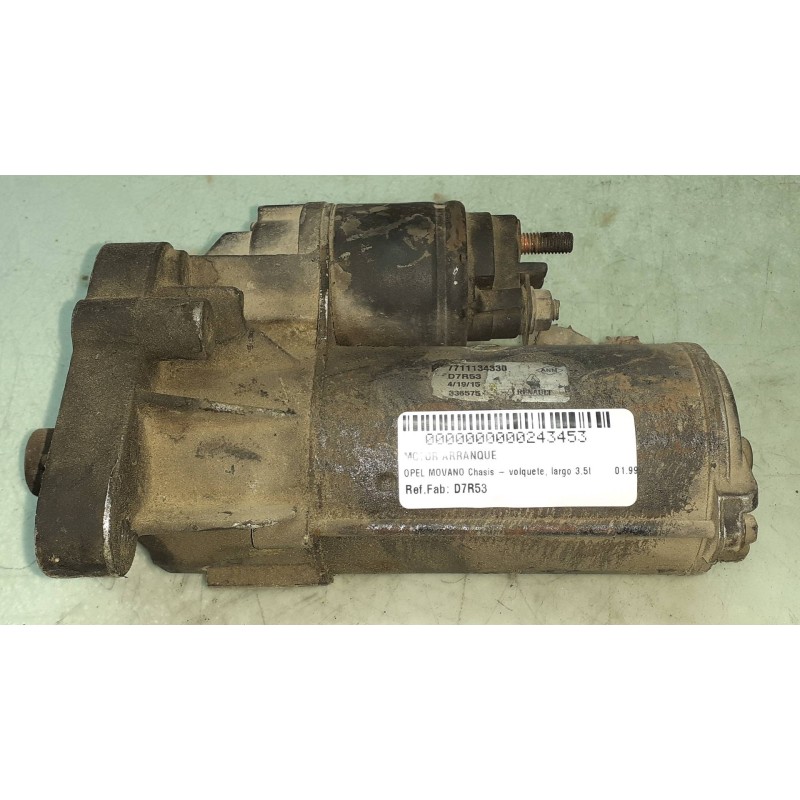 Recambio de motor arranque para opel movano chasis - volquete, largo 3.5t referencia OEM IAM D7R53 7711134330 