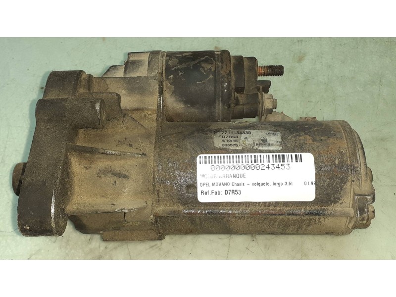 Recambio de motor arranque para opel movano chasis - volquete, largo 3.5t referencia OEM IAM D7R53 7711134330 