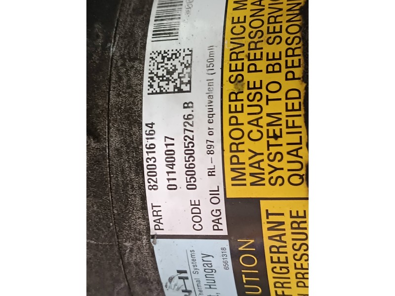 Recambio de compresor aire acondicionado para renault scenic ii authentique referencia OEM IAM 8200316164 R134A DELPHI