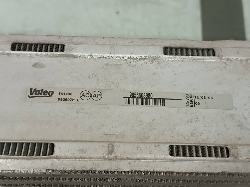 Recambio de intercooler para citroen c4 berlina collection referencia OEM IAM 9656503980 992507M VALEO