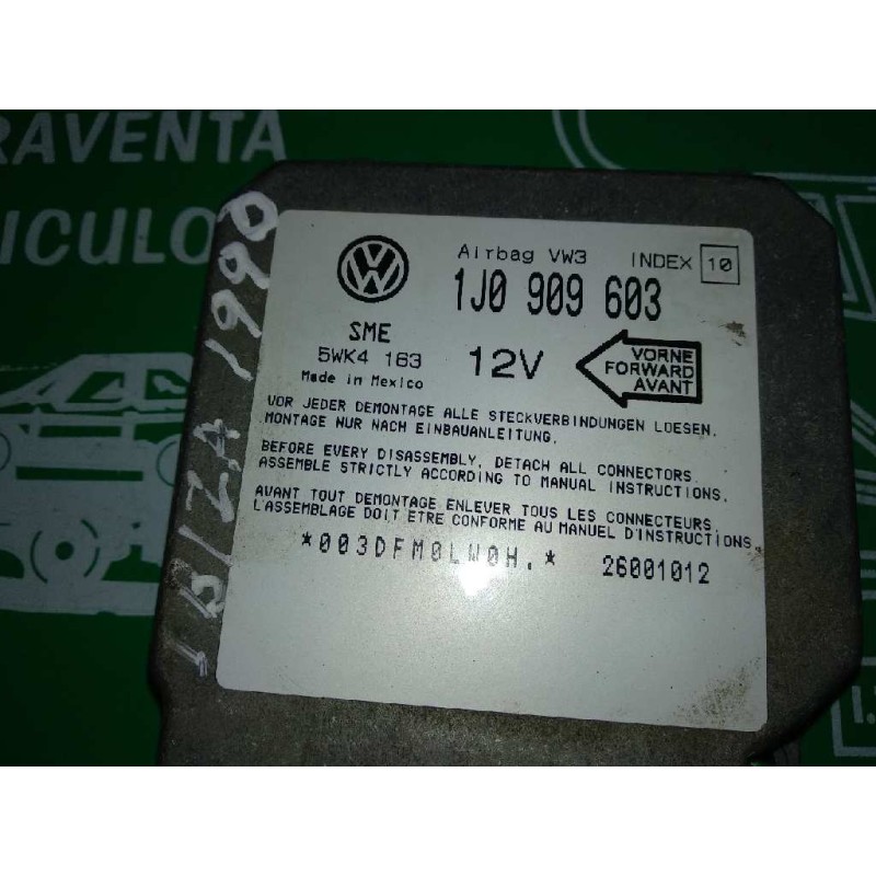 Recambio de centralita airbag para seat ibiza (6k1) select referencia OEM IAM 1J0909603 5WK4163 