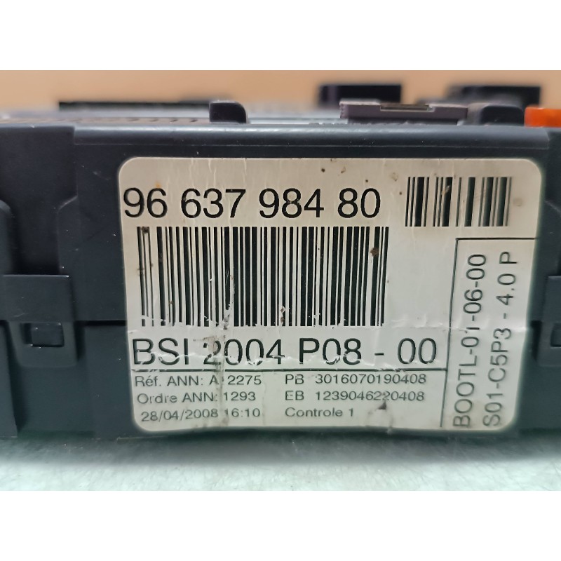 Recambio de caja reles / fusibles para citroen c4 berlina collection referencia OEM IAM 9663798480 BSI 2004 P0800 VALEO