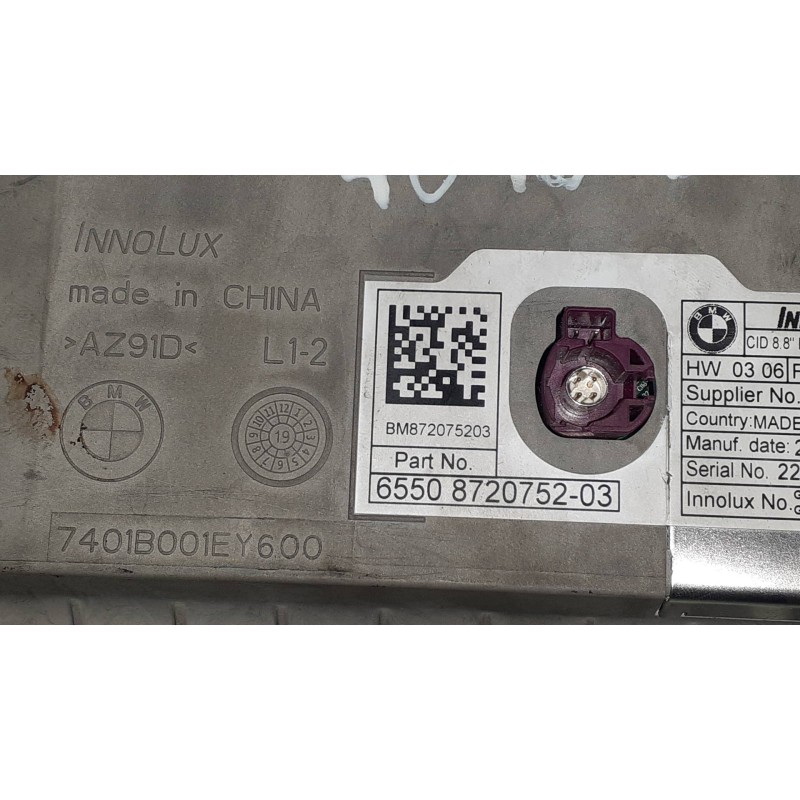 Recambio de pantalla multifuncion para bmw serie 1 lim. (f40) 118i referencia OEM IAM 19330410 GD088ASA00640 NAVEGACION