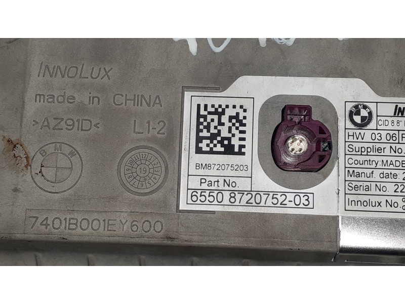 Recambio de pantalla multifuncion para bmw serie 1 lim. (f40) 118i referencia OEM IAM 19330410 GD088ASA00640 NAVEGACION