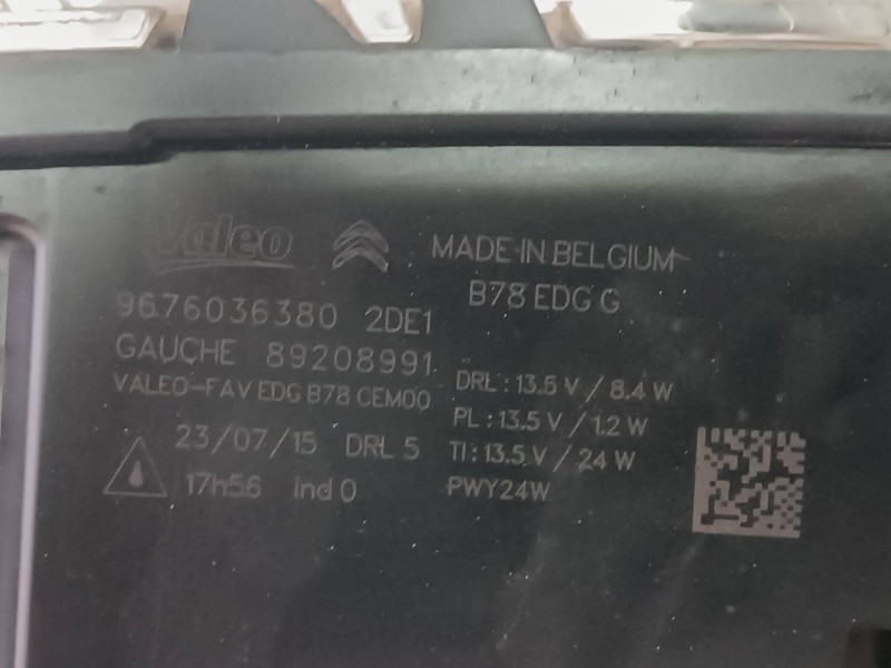 Recambio de piloto delantero izquierdo para citroen c4 picasso feel referencia OEM IAM 9676036380  VALEO