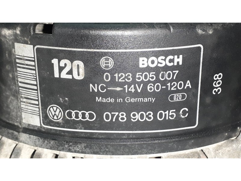 Recambio de alternador para audi 100 avant (c4) europa referencia OEM IAM 0123505007 BOSCH 60A - 120A