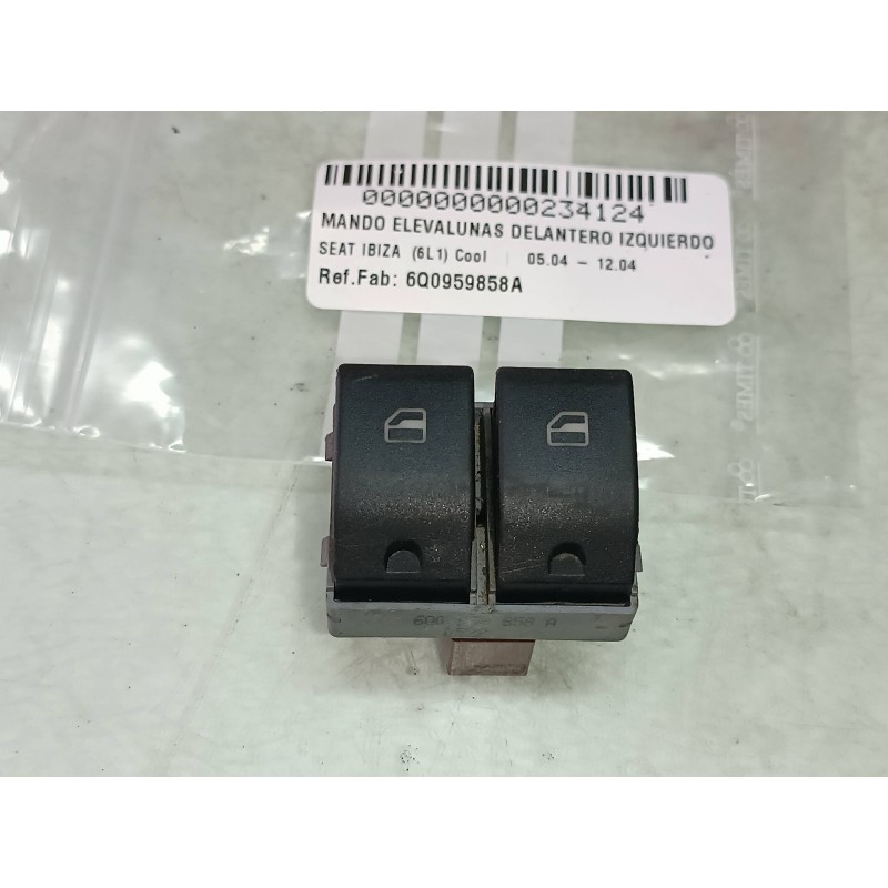 Recambio de mando elevalunas delantero izquierdo para seat ibiza (6l1) cool referencia OEM IAM 6Q0959858A MARRON CONECTOR 4 PINE