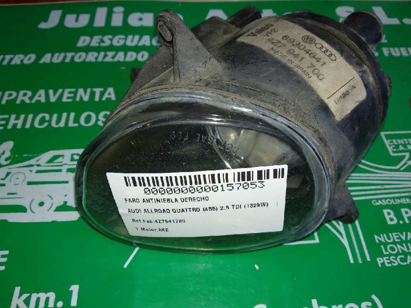 Recambio de faro antiniebla derecho para audi allroad quattro (4b5) 2.5 tdi (132kw) referencia OEM IAM 4Z7941700 89304641 