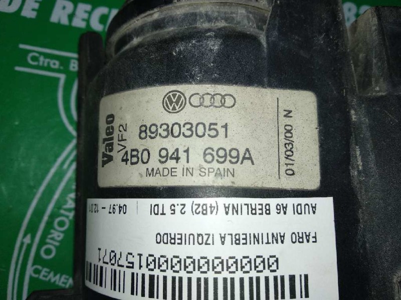 Recambio de faro antiniebla izquierdo para audi a6 berlina (4b2) 2.5 tdi referencia OEM IAM   