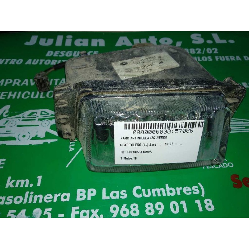 Recambio de faro antiniebla izquierdo para seat toledo (1l) base referencia OEM IAM 6K5941699A  