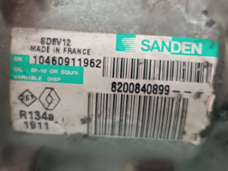 Recambio de compresor aire acondicionado para dacia sandero básico referencia OEM IAM 8200840899 SD6VDCF SANDEN