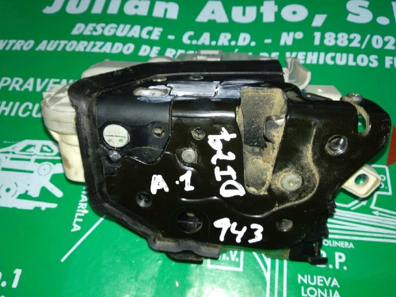 Recambio de cerradura puerta delantera izquierda para audi a1 (8x) attraction referencia OEM IAM 8X1837015 4+3 PINES BLANCO