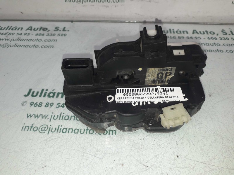 Recambio de cerradura puerta delantera derecha para opel insignia berlina edition referencia OEM IAM 3023880 10C251 4+2 PINES