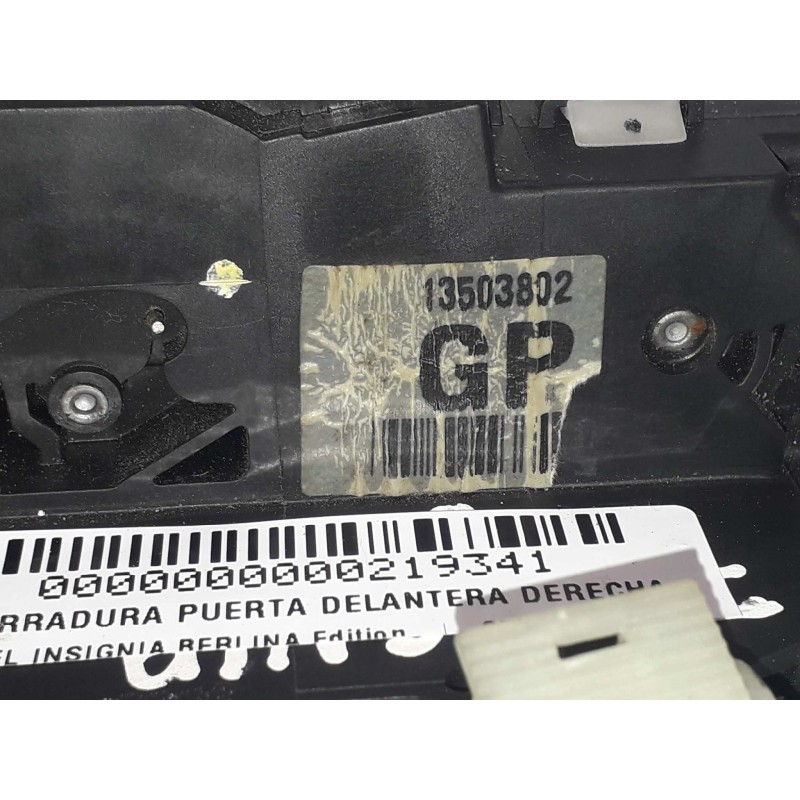 Recambio de cerradura puerta delantera derecha para opel insignia berlina edition referencia OEM IAM 3023880 10C251 4+2 PINES