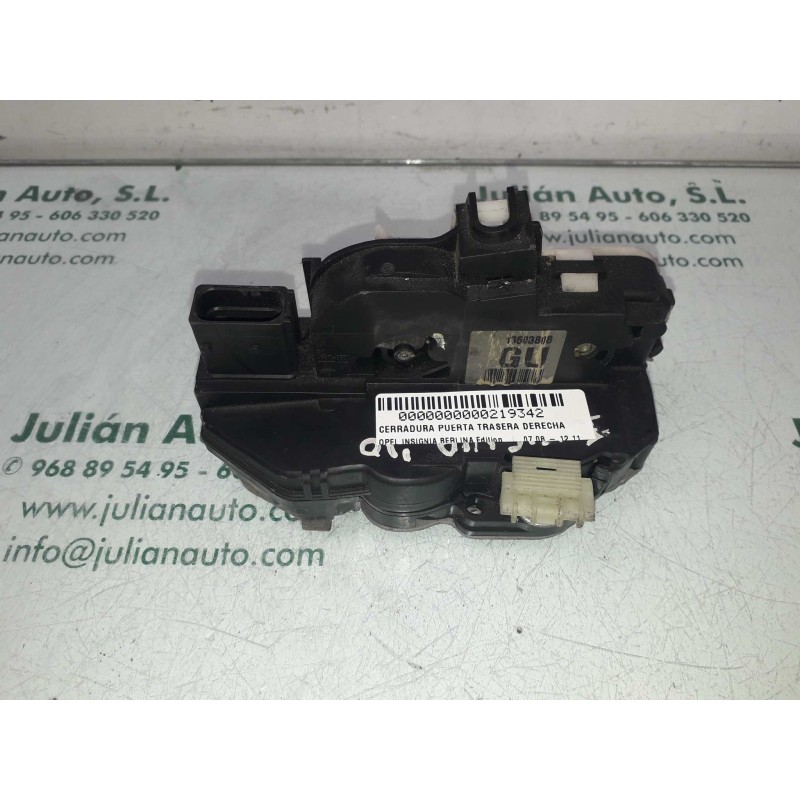 Recambio de cerradura puerta trasera derecha para opel insignia berlina edition referencia OEM IAM 3023880 10D211 4+2 PINES
