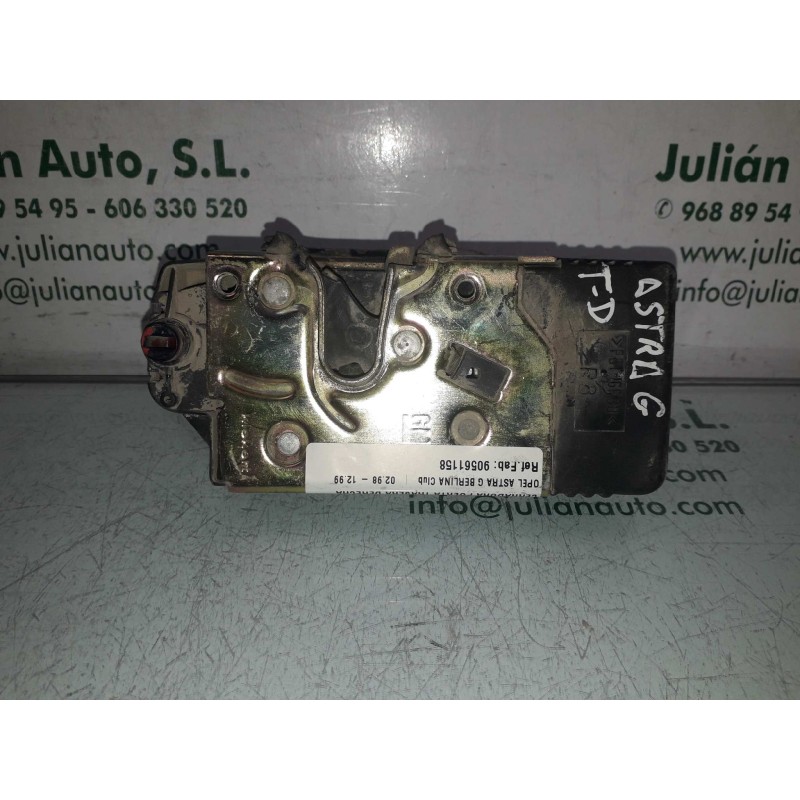 Recambio de cerradura puerta trasera derecha para opel astra g berlina club referencia OEM IAM 90561158  2+1 PINES