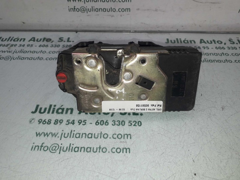 Recambio de cerradura puerta trasera derecha para opel astra g berlina club referencia OEM IAM 90561158  2+1 PINES