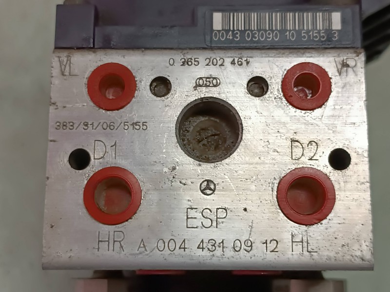 Recambio de abs para mercedes-benz clase a (w168) 160 cdi (168.006) referencia OEM IAM A0044310912 0255202461 BOSCH