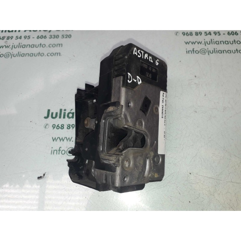 Recambio de cerradura puerta delantera derecha para opel astra g berlina eco 4 referencia OEM IAM 24444016  3 PINES