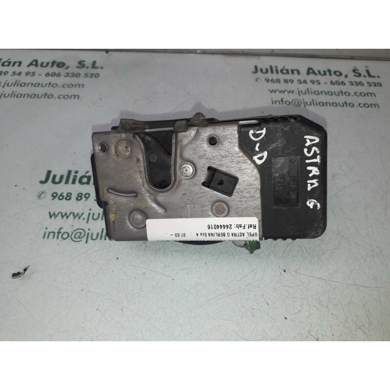 Recambio de cerradura puerta delantera derecha para opel astra g berlina eco 4 referencia OEM IAM 24444016  3 PINES Recambio de cerradura puerta delantera derecha para opel astra g berlina eco 4 referencia OEM IAM 24444016  3 PINES