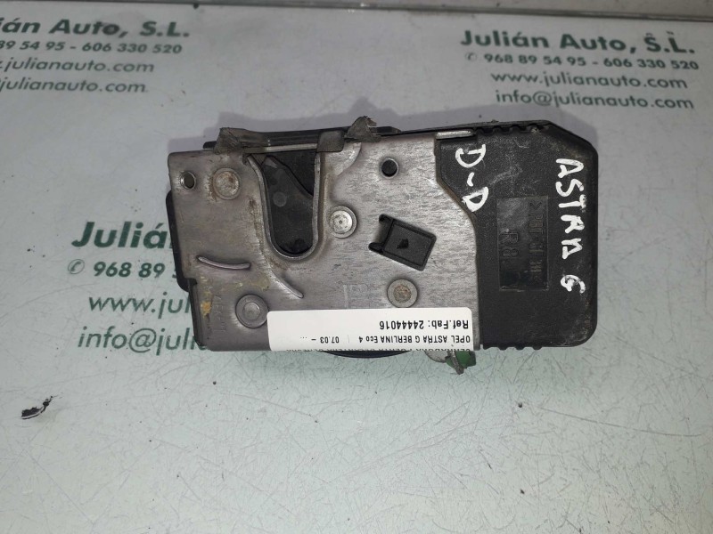 Recambio de cerradura puerta delantera derecha para opel astra g berlina eco 4 referencia OEM IAM 24444016  3 PINES Recambio de cerradura puerta delantera derecha para opel astra g berlina eco 4 referencia OEM IAM 24444016  3 PINES