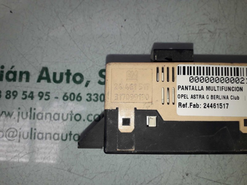 Recambio de pantalla multifuncion para opel astra g berlina club referencia OEM IAM 24461517 102355200 317099190 Recambio de pantalla multifuncion para opel astra g berlina club referencia OEM IAM 24461517 102355200 317099190
